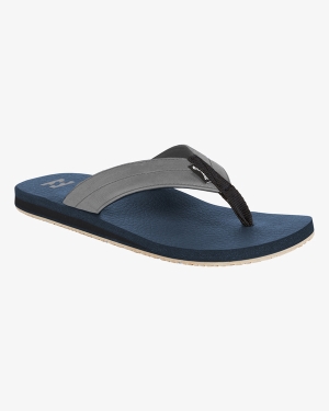 Men's Billabong All Day Impact Cush Flip Flops Navy | 635UGYNEW