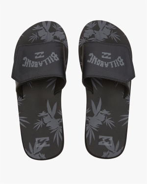 Men's Billabong All Day Impact Print Slide Flip Flops Black | 207INCPEV