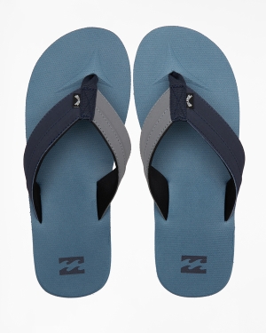 Men's Billabong All Day Impact Slip-On Flip Flops Blue | 752YOKWTC