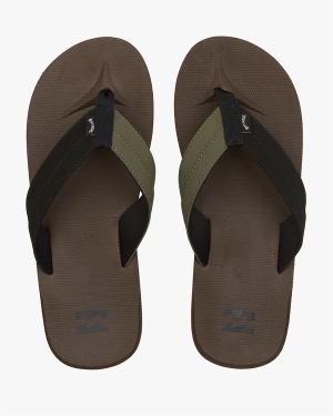 Men's Billabong All Day Impact Slip-On Flip Flops Chocolate | 840HINOBQ