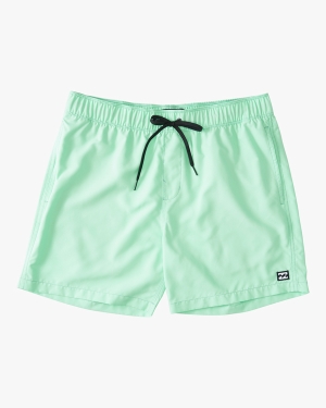 Men's Billabong All Day Layback 16 Boardshorts Green | 531NRALWM