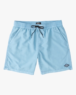 Men's Billabong All Day Overdyed Layback 17 Boardshorts Blue | 190JGUAIY