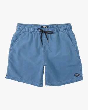 Men's Billabong All Day Overdyed Layback 17 Boardshorts Grey Blue | 493NIXLUM