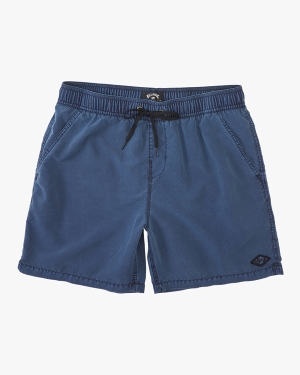 Men's Billabong All Day Overdyed Layback 17 Boardshorts Blue | 704OLZQJP