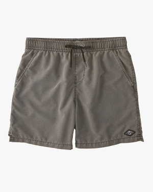 Men's Billabong All Day Overdyed Layback 17 Boardshorts Black | 852BQIEHM