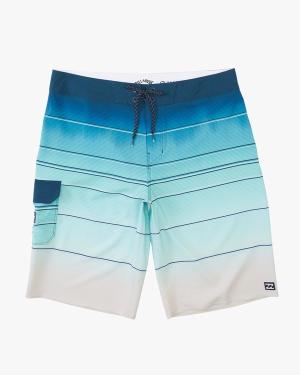 Men's Billabong All Day Stripe Pro 21 Boardshorts Mint | 592DACGHR