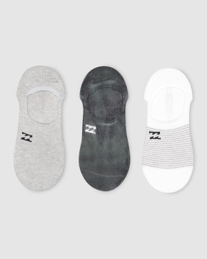 Men's Billabong All Day Tie-Dye No-Show Socks Black | 039WUEBKA