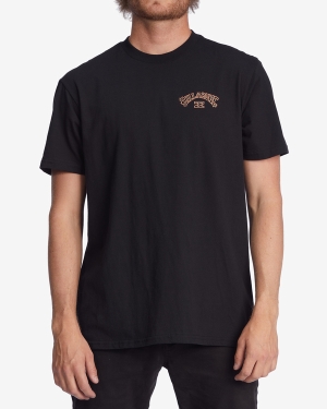 Men's Billabong Arch Short Sleeve T Shirts Black | 219SPQUWD