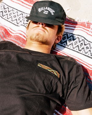 Men's Billabong Arch Team Strapback Hats Black | 971KGJXMO