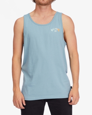 Men's Billabong Archwave Tanks Blue | 280GQWIMK