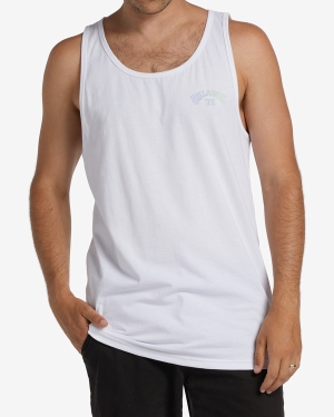 Men's Billabong Archwave Tanks White | 590OECVDI
