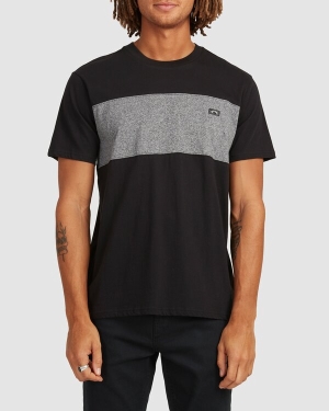Men's Billabong Banded Die Cut Short Sleeve Shirts Black | 859PBQCFW