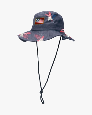 Men's Billabong Big John July Print Safari Hats Navy | 130HIRNSZ