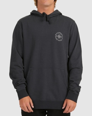 Men's Billabong Big Wave Dan Pullover Hoodie Black | 234LVUIWQ