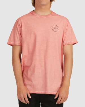 Men's Billabong Big Wave Dan Short Sleeve T Shirts Rose | 163ADJGEK