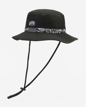 Men's Billabong Boonie Hats Black White | 920MAONWD