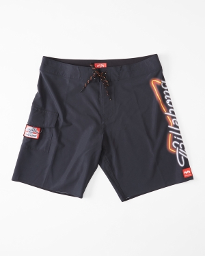 Men's Billabong Budweiser Neon Pro 19 Boardshorts Black | 962MWFHBX