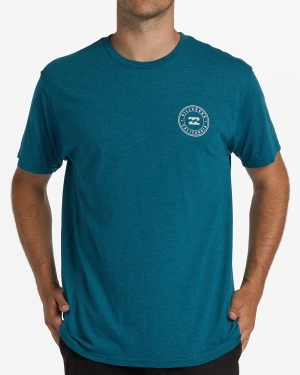 Men's Billabong Cali Native Rotor Short Sleeve T Shirts Mint | 571IGQFOJ