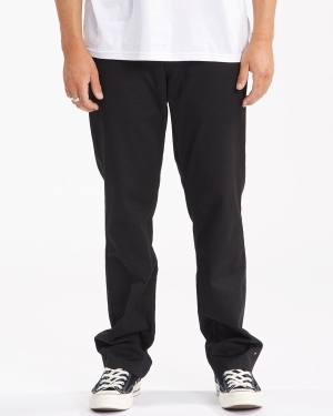 Men's Billabong Carter Stretch Chino Pants Black | 743IFJUDW