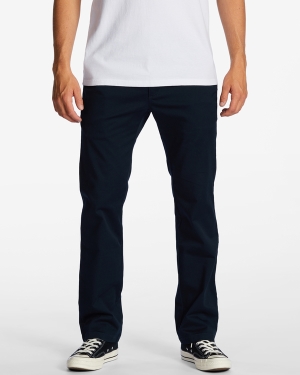 Men's Billabong Carter Stretch Chino Pants Navy | 984AXWZSL
