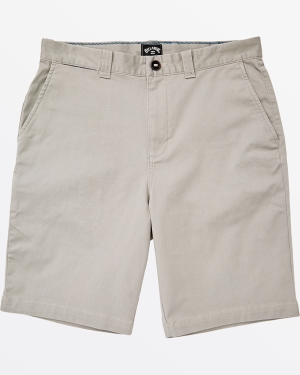 Men's Billabong Carter Stretch Short 21 Shorts Grey | 513YLKIWH