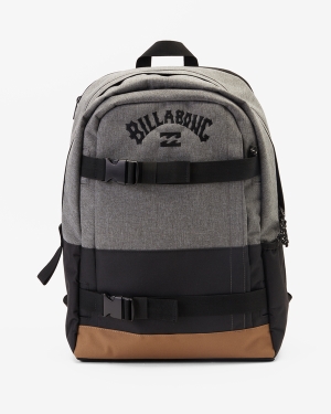 Men's Billabong Command Skate Backpacks Grey | 576DKCGVQ