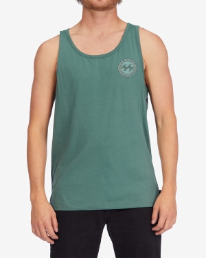 Men's Billabong Crayon Wave Tanks Green | 956PEWBIC