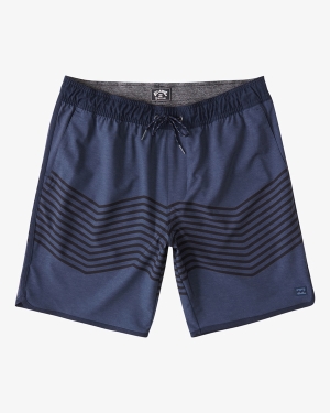 Men's Billabong Crossfire Elastic 73 Submersible 18 Shorts Deep Blue | 736AQSIDV