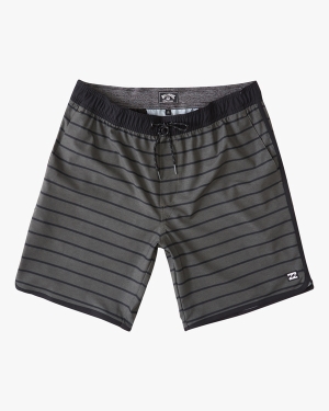 Men's Billabong Crossfire Elastic 73 Submersible 18 Shorts Olive | 826KLWZGO