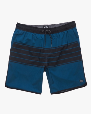 Men's Billabong Crossfire Elastic 73 Submersible 18 Shorts Dark Blue | 946VHYIOT