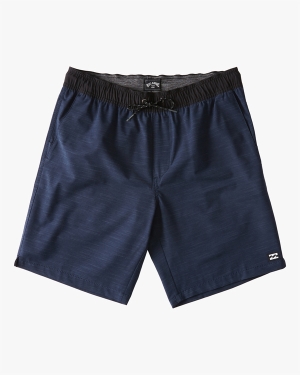 Men's Billabong Crossfire Elastic Submersible 18 Shorts Navy | 752QRTKWA