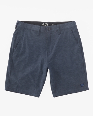 Men's Billabong Crossfire Mid Submersible 19 Shorts Navy | 156CHWGPJ