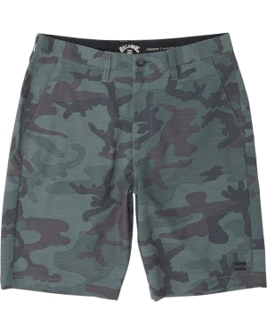 Men's Billabong Crossfire Slub Submersible Short 21 Shorts Camo | 085UZFJCI