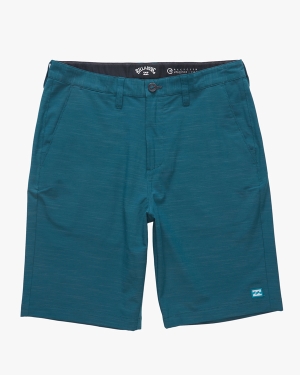 Men's Billabong Crossfire Slub Submersible 21 Shorts Turquoise | 120BTSOHC