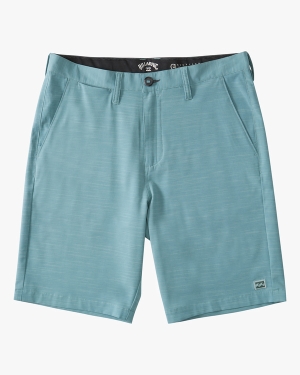Men's Billabong Crossfire Slub Submersible 21 Shorts Light Blue | 231WQCSXH