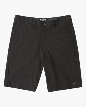 Men's Billabong Crossfire Slub Submersible 21 Shorts Black | 302JLXTHG