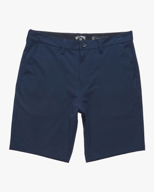 Men's Billabong Crossfire Solid Submersible 20 Shorts Navy | 219DHQRXU