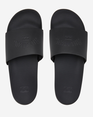 Men's Billabong Cush Slide Flip Flops Black | 810BNIAUY