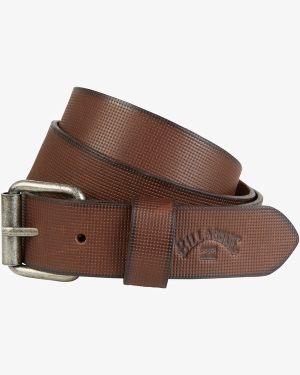 Men's Billabong Daily Leather Belts Brown | 517TVFQSU