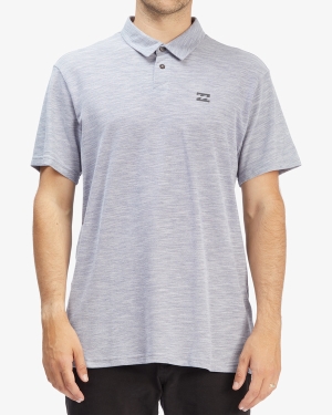 Men's Billabong Daily Static Polo Shirts Dark Grey | 849CGARVK