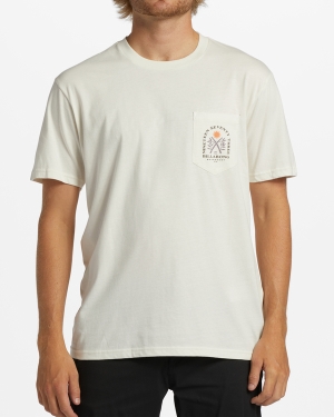 Men's Billabong Daylight Pocket T Shirts White | 203SIBGYP