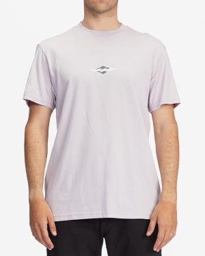 Men's Billabong Diamond Wave Short Sleeve T Shirts Light Lavender | 587CVTHKU