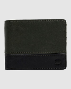 Men's Billabong Dimension Bi-Fold Wallets Black | 610BONUQM