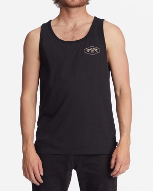 Men's Billabong Exit Arch Tanks Black | 936IQUNVA