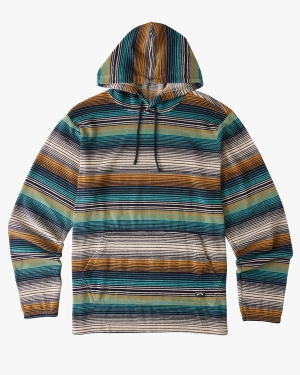 Men's Billabong Flecker Pullover Hoodie Multicolor | 521RNBUAJ