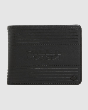 Men's Billabong Junction Bi-Fold Wallets Black | 187DNXSPI