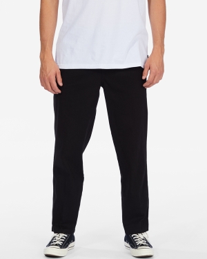 Men's Billabong Larry Elastic Beach Pants Black | 367OWUGMB