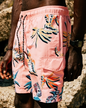 Men's Billabong Layback Bottle Opener 17 Boardshorts Pink | 073EJCLXR