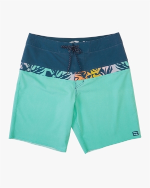 Men's Billabong Momentum Pro 19 Boardshorts Light Turquoise | 290NSJQFU