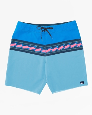 Men's Billabong Momentum Pro 19 Boardshorts Blue | 908COJQNP